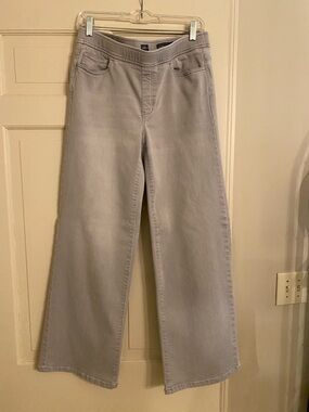 J. Jill Wide-Leg Jeans in Light Gray